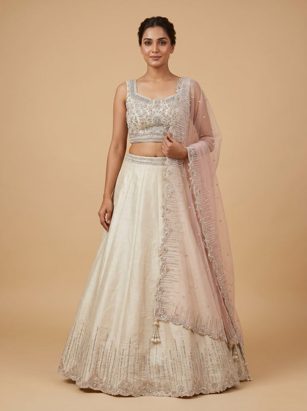 Ivory Pearl Lehenga