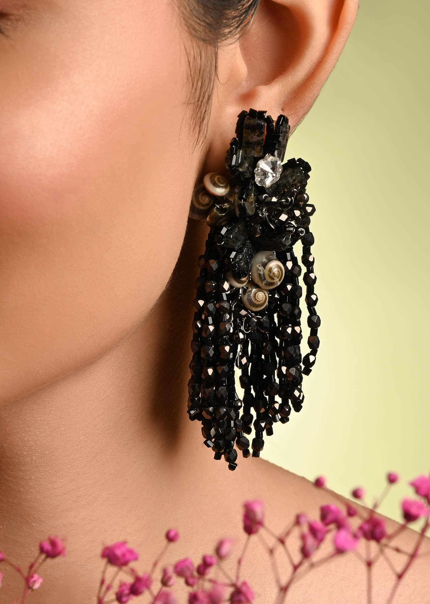 jet black black anti tarnish cocktail statement-sg370991-5 5