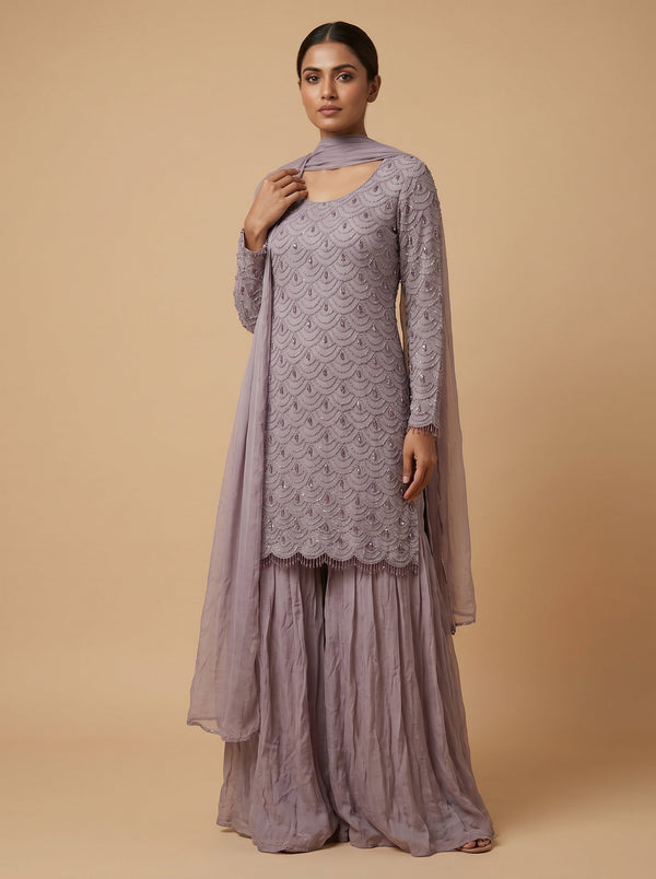 Lavender Bloom Palazzo Set