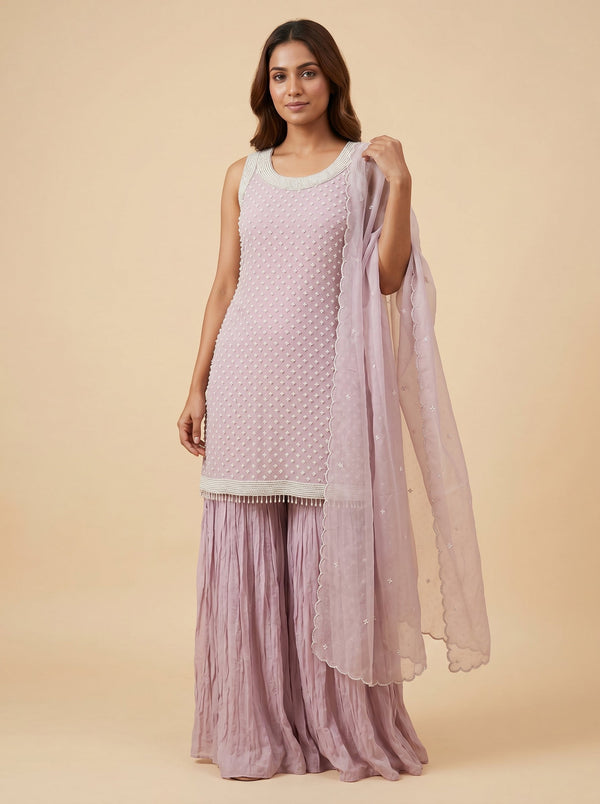 Lavender Frost Sharara Set