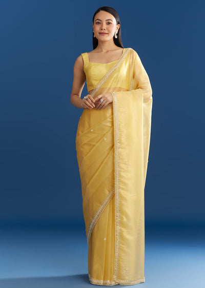 lemon-yellow-organza-tissue-saree-with-beaded-border-sg284664-2