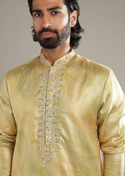 lemon-yellow-silk-kurta-set-for-men-with-mirror-work-sg353649-1 332e49ec-2db0-42cf-bf85-65979217eac0