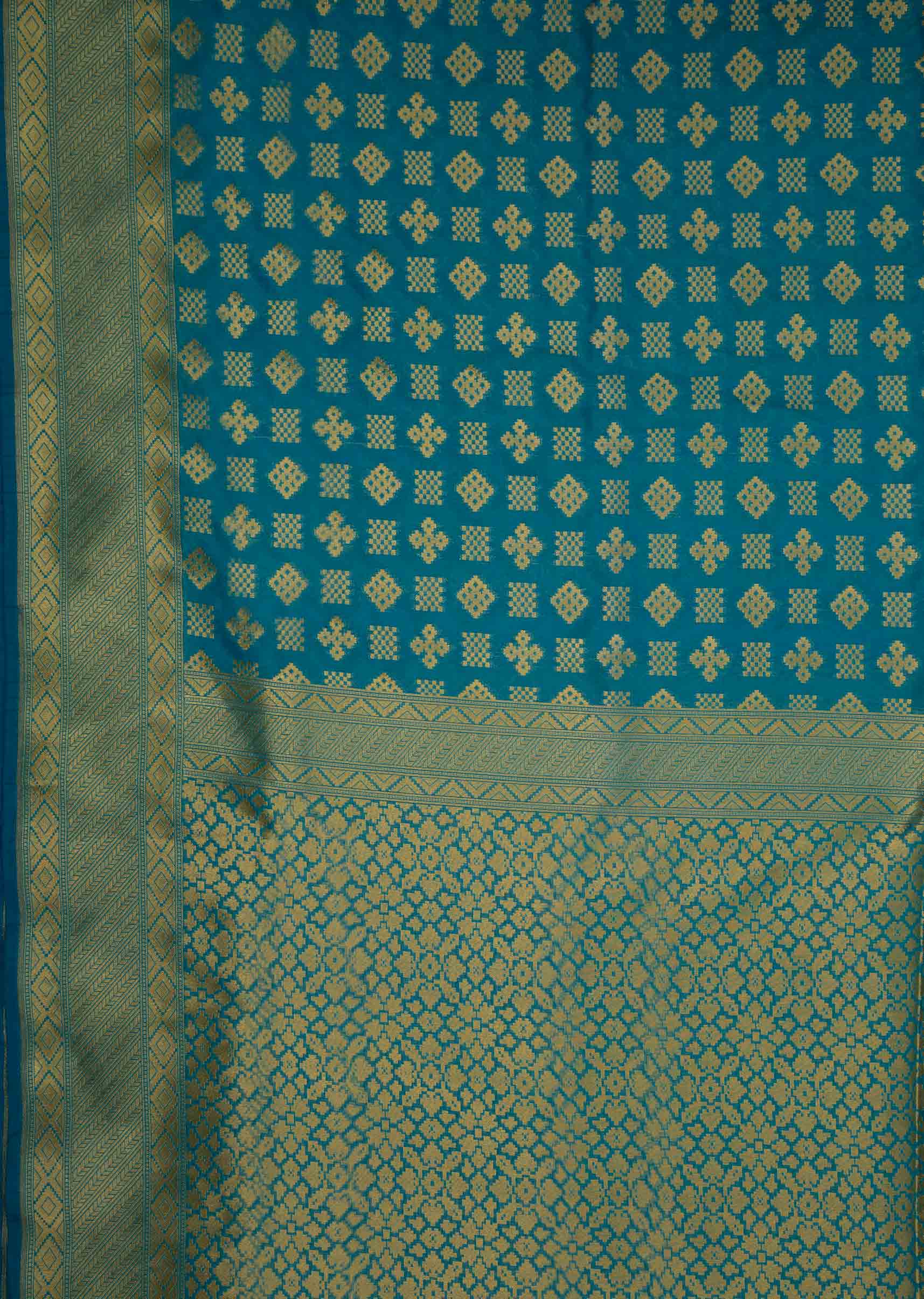 Light Blue chanderi silk saree weaved saree