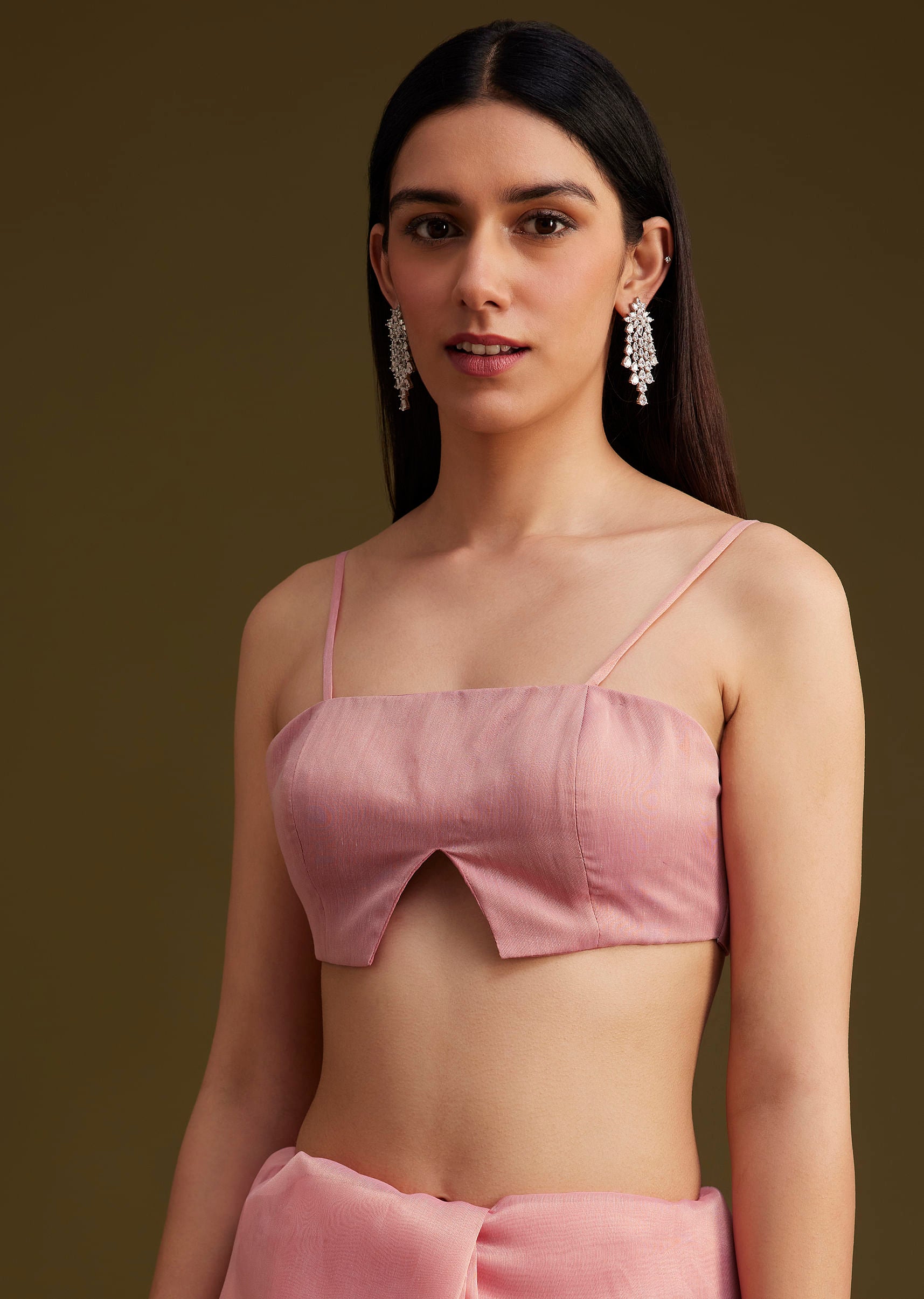 light pink tissue sequin and resham thread work saree-sg281765 18