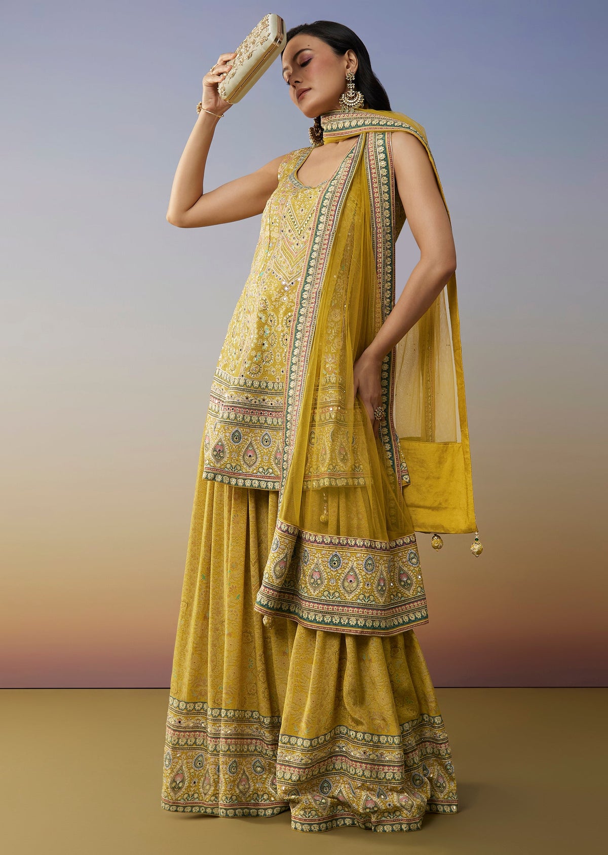 lime-green-crepe-palazzo-suits-with-indie-print-mirror-stone-gotta-lace-work-sg365946-1 f58e055a-9d25-4281-af8d-676429101f4b