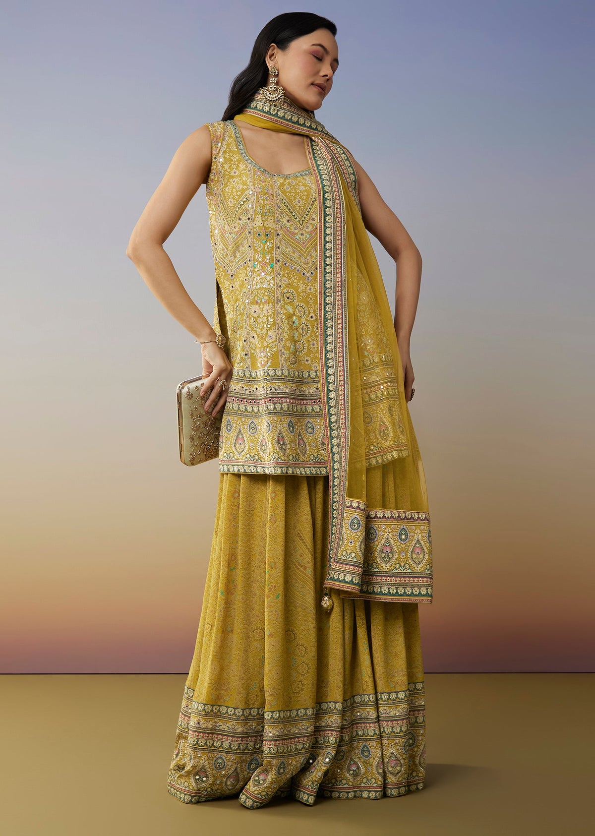 lime-green-crepe-palazzo-suits-with-indie-print-mirror-stone-gotta-lace-work-sg365946-3 9d386559-6da3-45d2-8b5b-2962ea899204