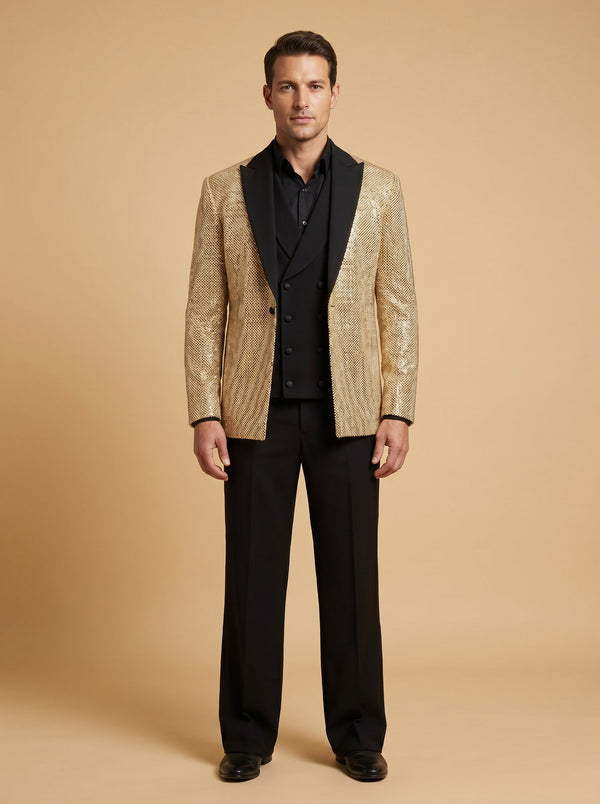 Luxe gold tuxedo