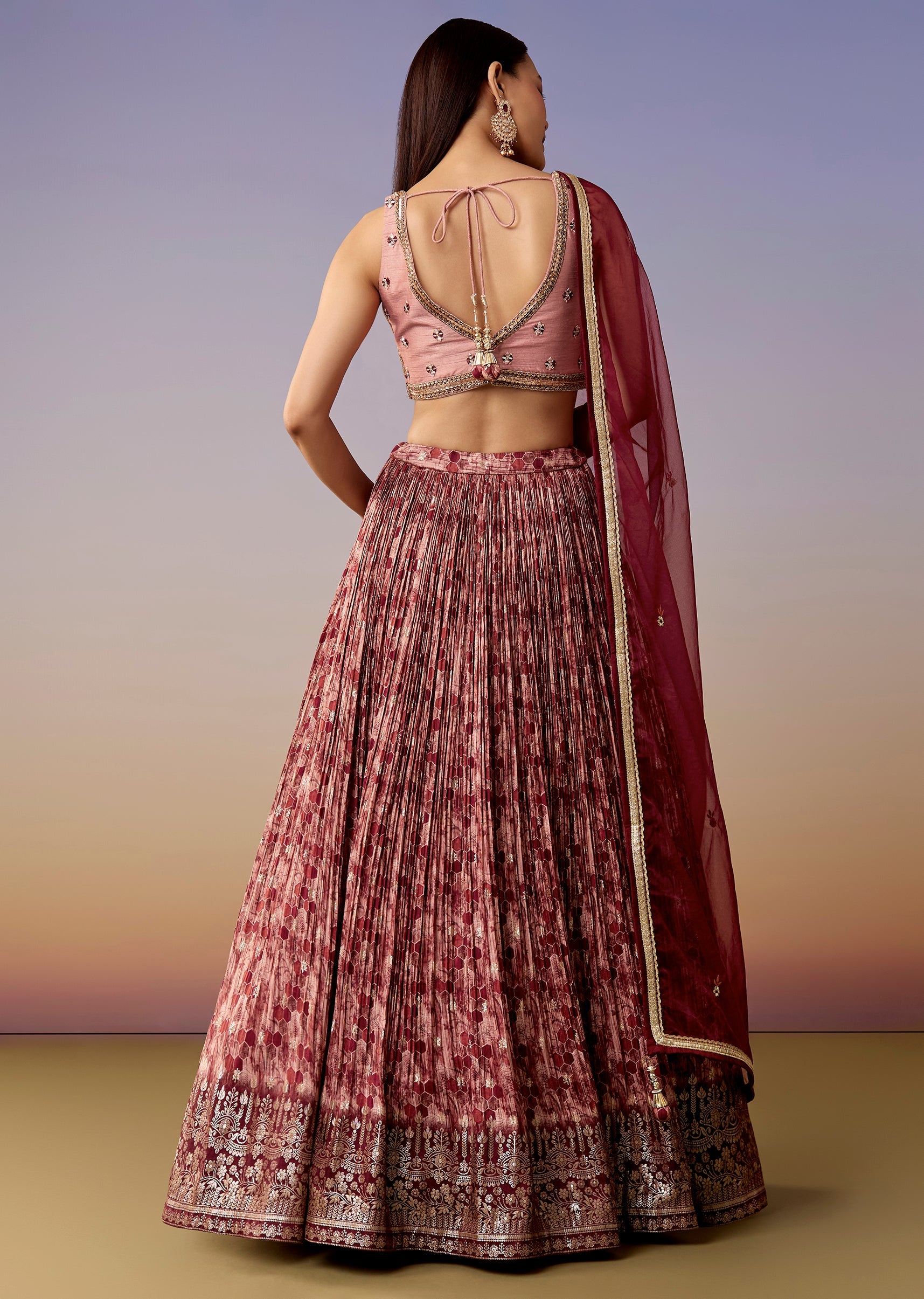 maroon-printed-bridesmaid-lehenga-set-sg389681-2 bd5aa619-5f8b-4cff-bae4-5ebe0a74e231