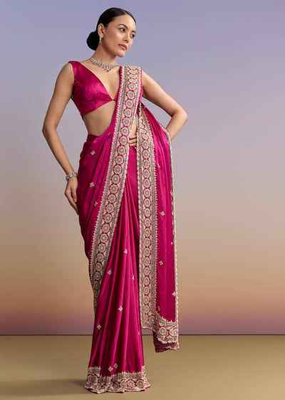 maroon-satin-saree-with-floral-embroidered-border-sg338629-1