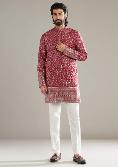 maroon-silk-kurta-set-for-men-with-sequins-and-resham-embroidery-sg357854-1 c1beb92e-7e16-4ae2-9790-a941570f5869