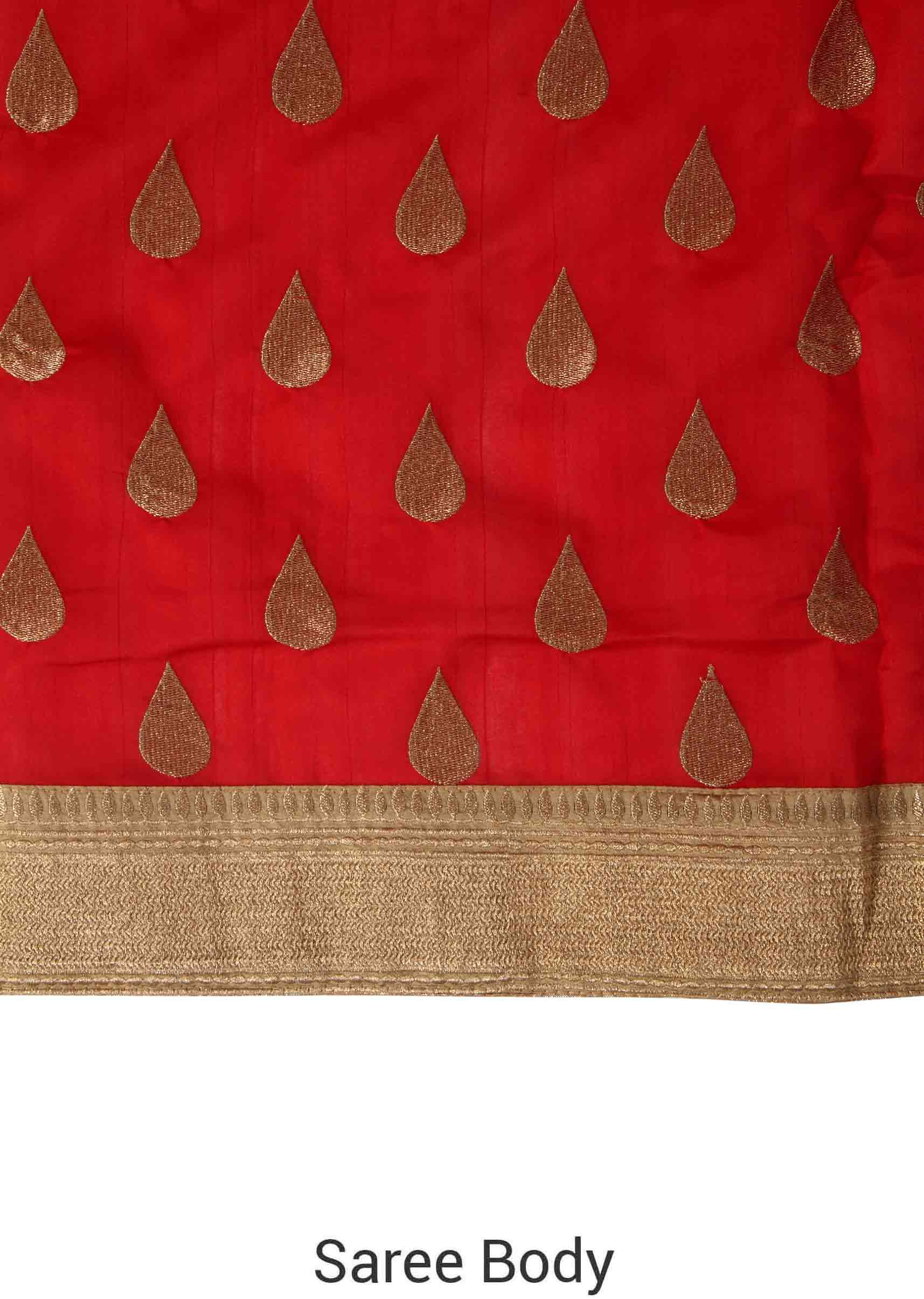 Maroon silk saree with weave embroidery only on Kalki - KALKI Fashion India