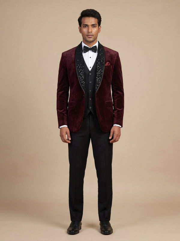 Maroon Statement Tuxedo