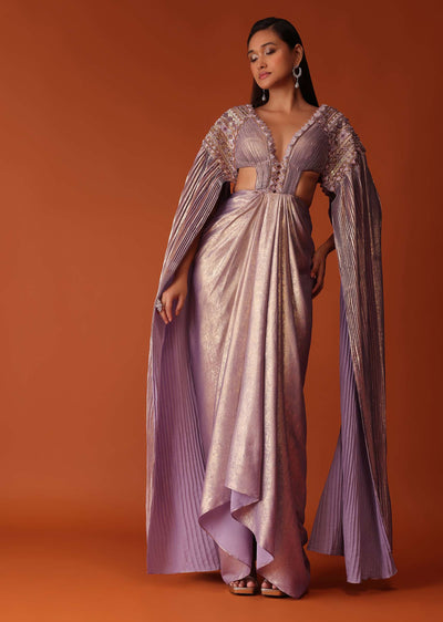 mauve purple embroidered shimmer-sg164207 2