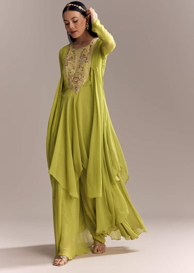 mehendi-green-georgette-indo-western-kurta-and-palazzo-set-with-embroidery-sg334864-1