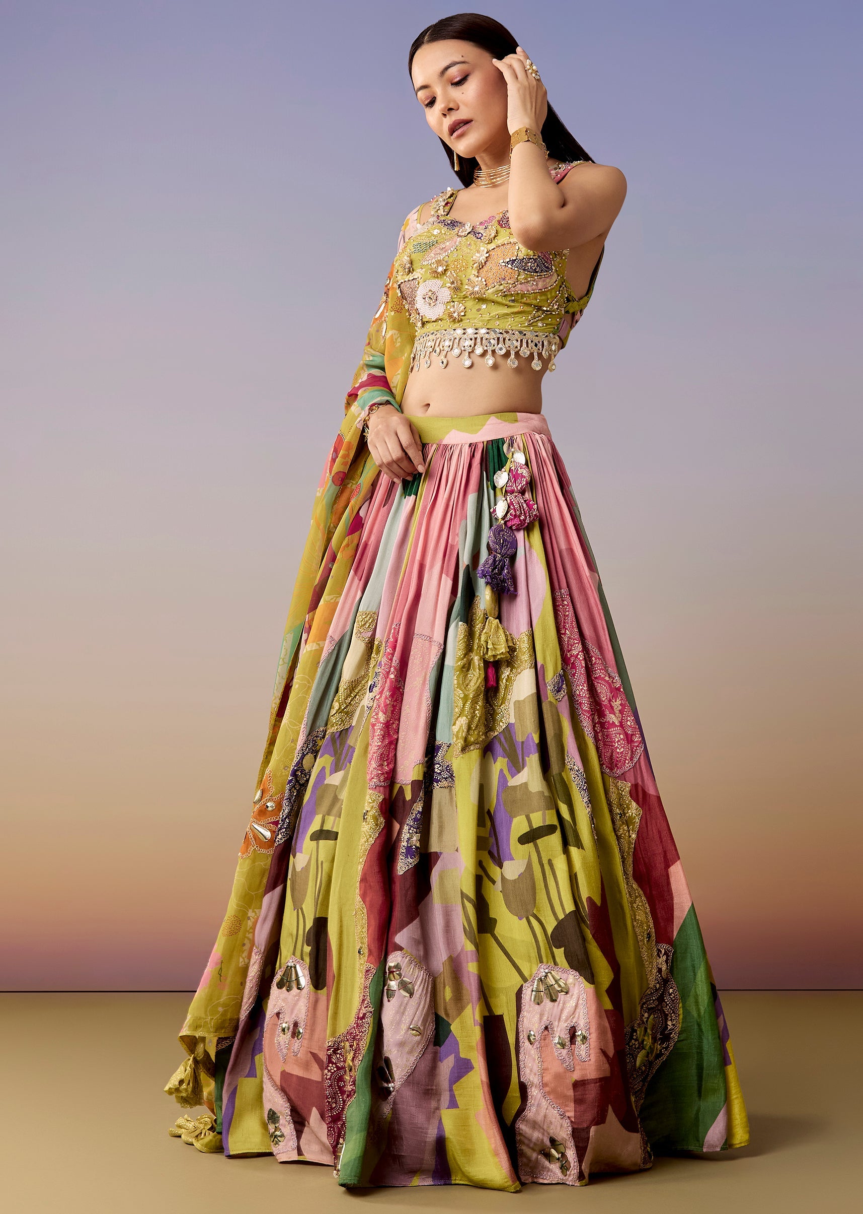 mehendi-green-printed-bridesmaid-lehenga-set-sg389790-4 ea8bbcf7-daab-4f08-95b1-c8e9a5b100d2