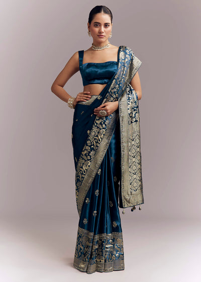 midnight-blue-satin-woven-saree-with-delicate-hand-embroidery-sg350717-1