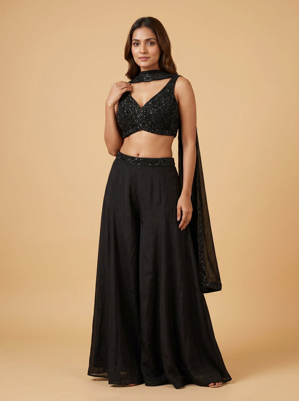 Midnight Ink Black Palazzo Set