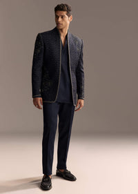 midnight blue jodhpuri suit for men with heavy hand-sg333652-1-nosto 8