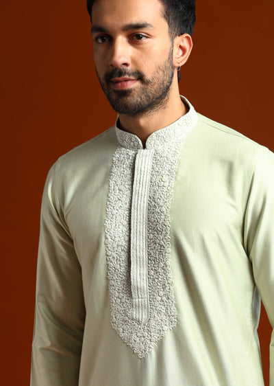 mint-green-chanderi-kurta-set-for-men-with-kashmiri-embroidery-sg350977-1