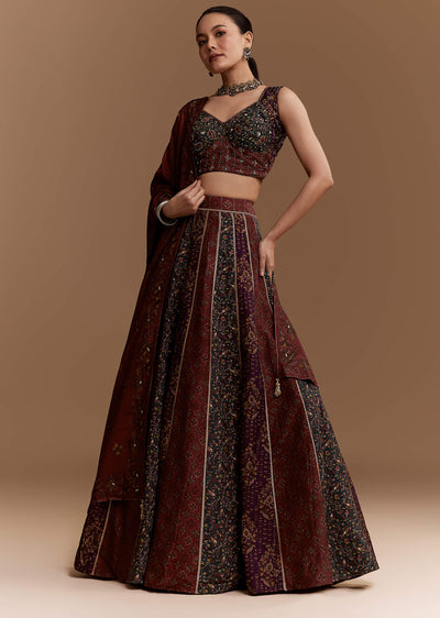 multi-silk-bridesmaid-lehenga-set-with-cutdana-embroidery-sg364042-1