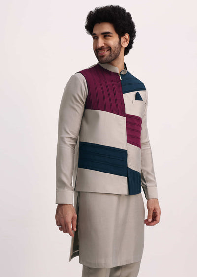 multicolour self work kurta jacket set-sg229182 4 c814c29b-4ec5-4136-a9cf-69f477d8de95
