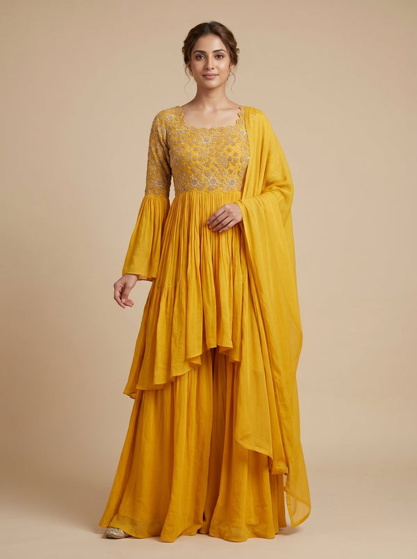 Mustard Glow Anarkali