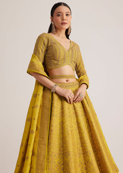mustard yellow embroidered lehenga set with matching dupatta-sg291513 4 fef57f42-04c7-43f7-b52c-4b149f723d0a