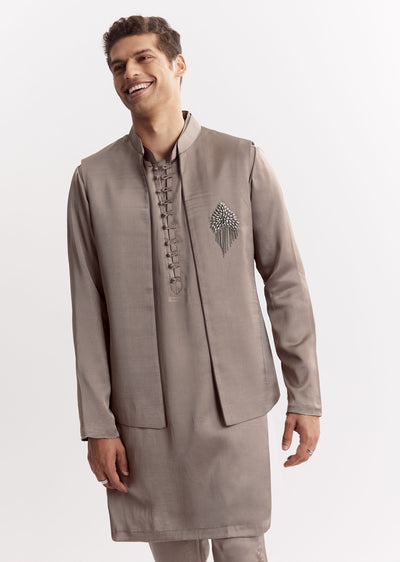 natural linen kurta jacket set with-sg324064-1 1