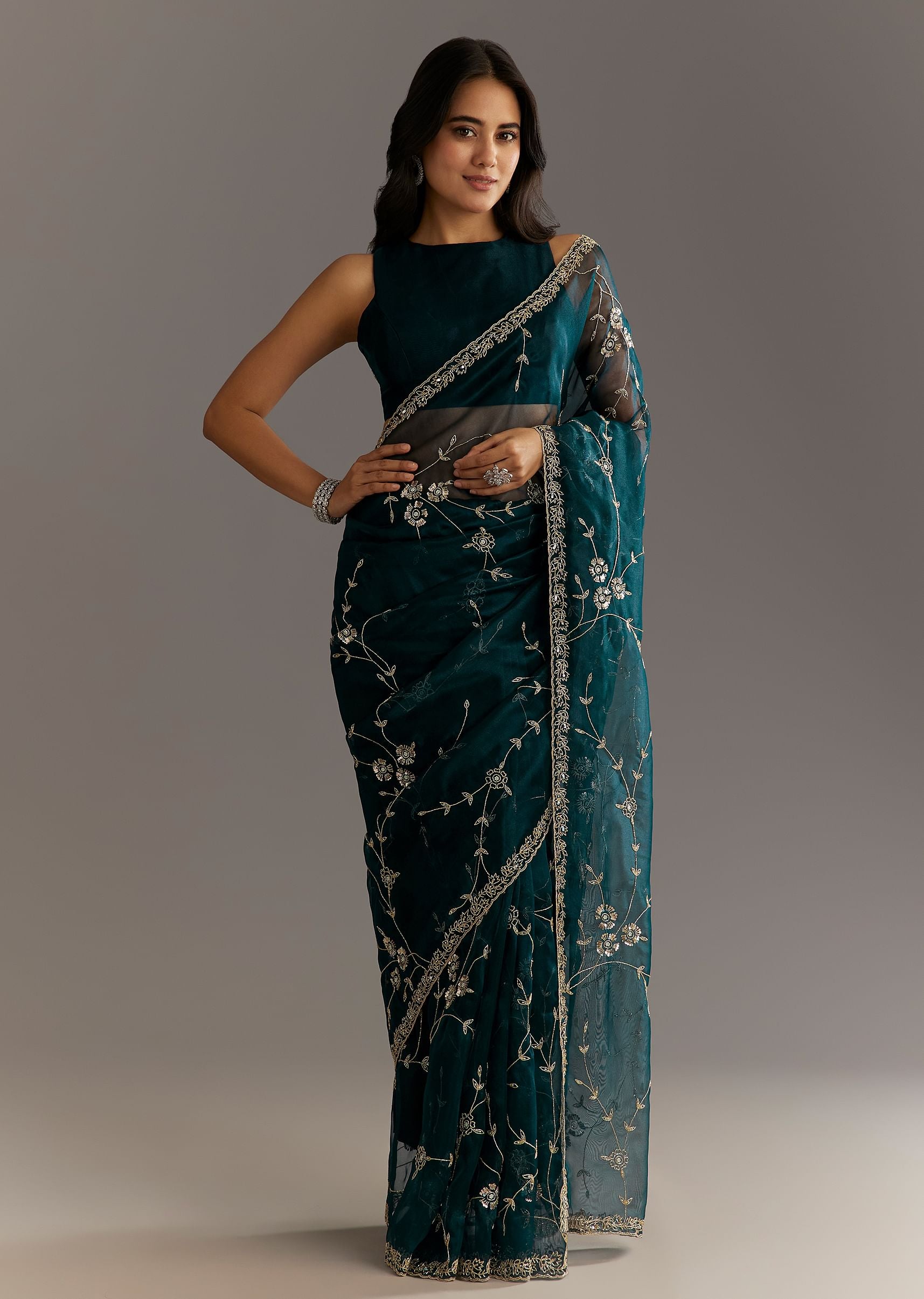 navy-blue-floral-jaal-embroidered-tissue-saree-with-cutdana-sg285278-2