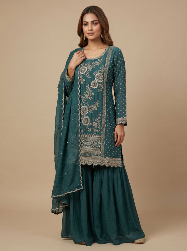 Oceanic Blue Palazzo Set