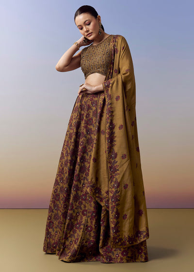 ochre-yellow-bridesmaid-lehenga-with-floral-print-and-cut-dana-beads-work-sg360127-1 4e35029a-6d77-4b89-ad18-87c3366b0496
