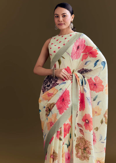 off-white-cotton-linen-saree-with-multicolor-florals-sg291737-2