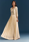 Off White Dola Silk Anarkali Suit With Beads Gotta And Cut Dana Work
