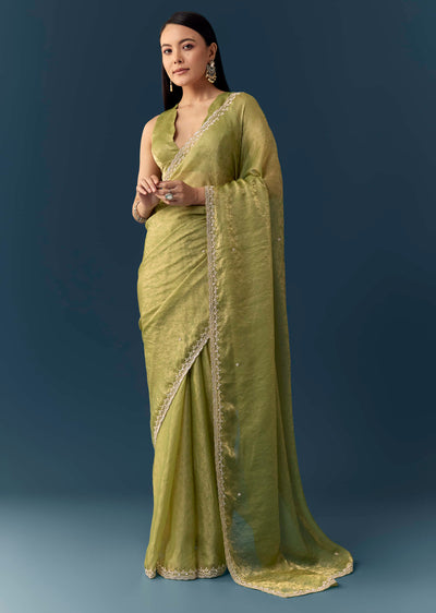 olive-green-jacquard-printed-tissue-saree-with-unstitched-blouse-sg352504-1