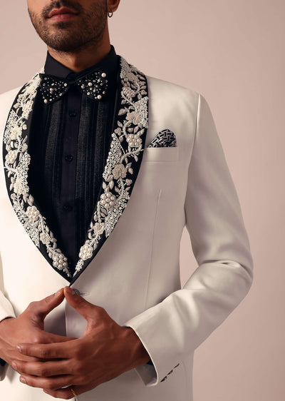opulent white stylish tuxedo for men-sg204338 3