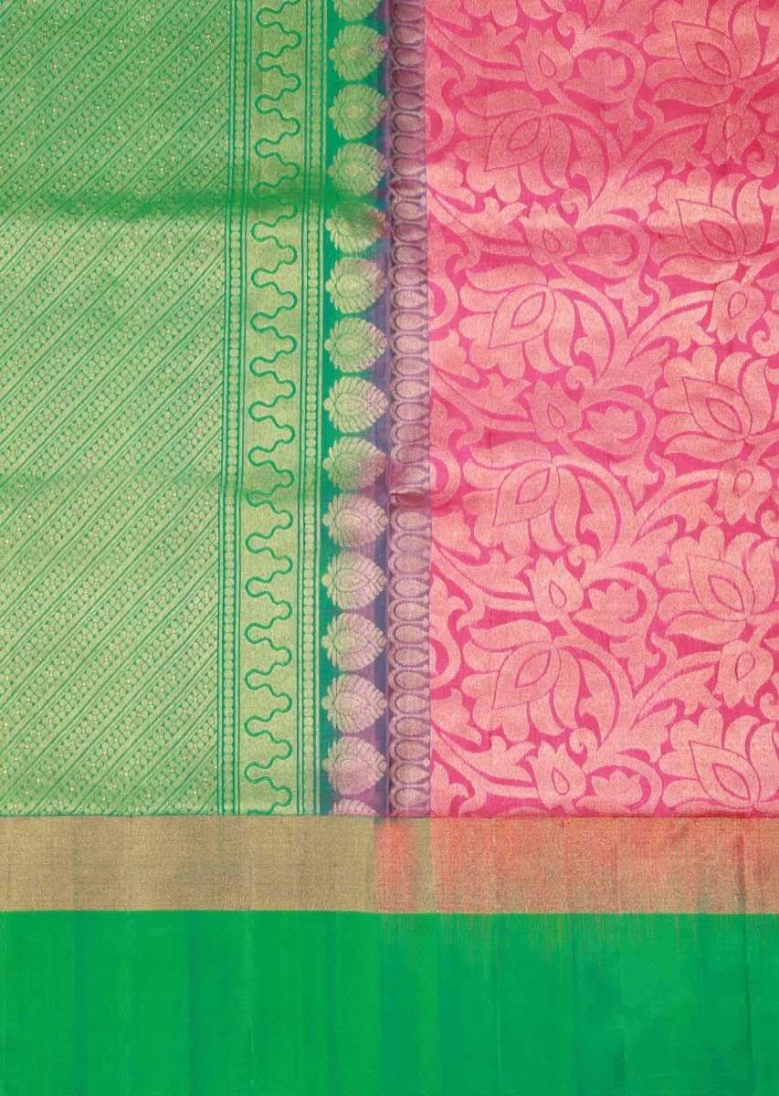 Orchid pink saree in lotus motif weave only on Kalki - KALKI Fashion India