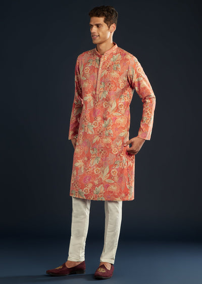 ornage-silk-kurta-set-with-floral-prints-sg345579-1 3326a1fe-3448-4a23-8a22-51e37f91d2ef