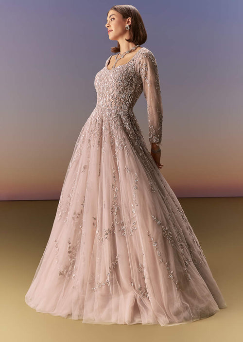 sachin and babi light blue dress Embroidered Dresses | Embroidered Maxi & Midi Dresses main image 1