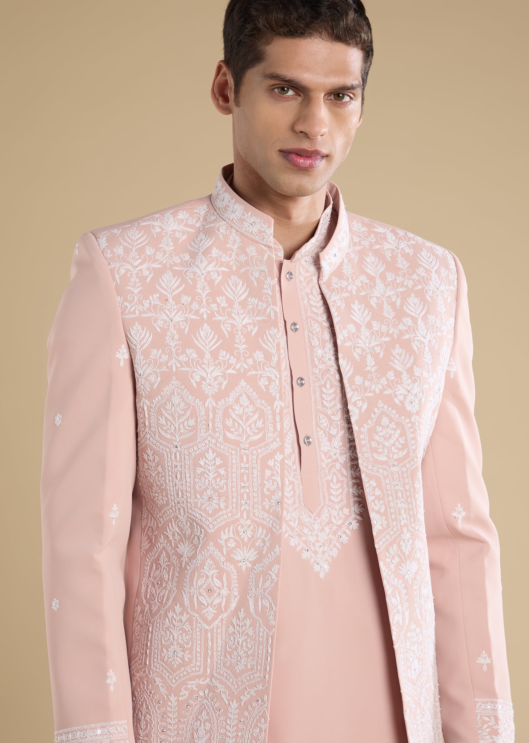 peach-embellished-jodhpuri-set-with-kurta-and-pants-sg377885-3 a308db0b-d0b7-4e32-b82f-a8c090c2d3b4