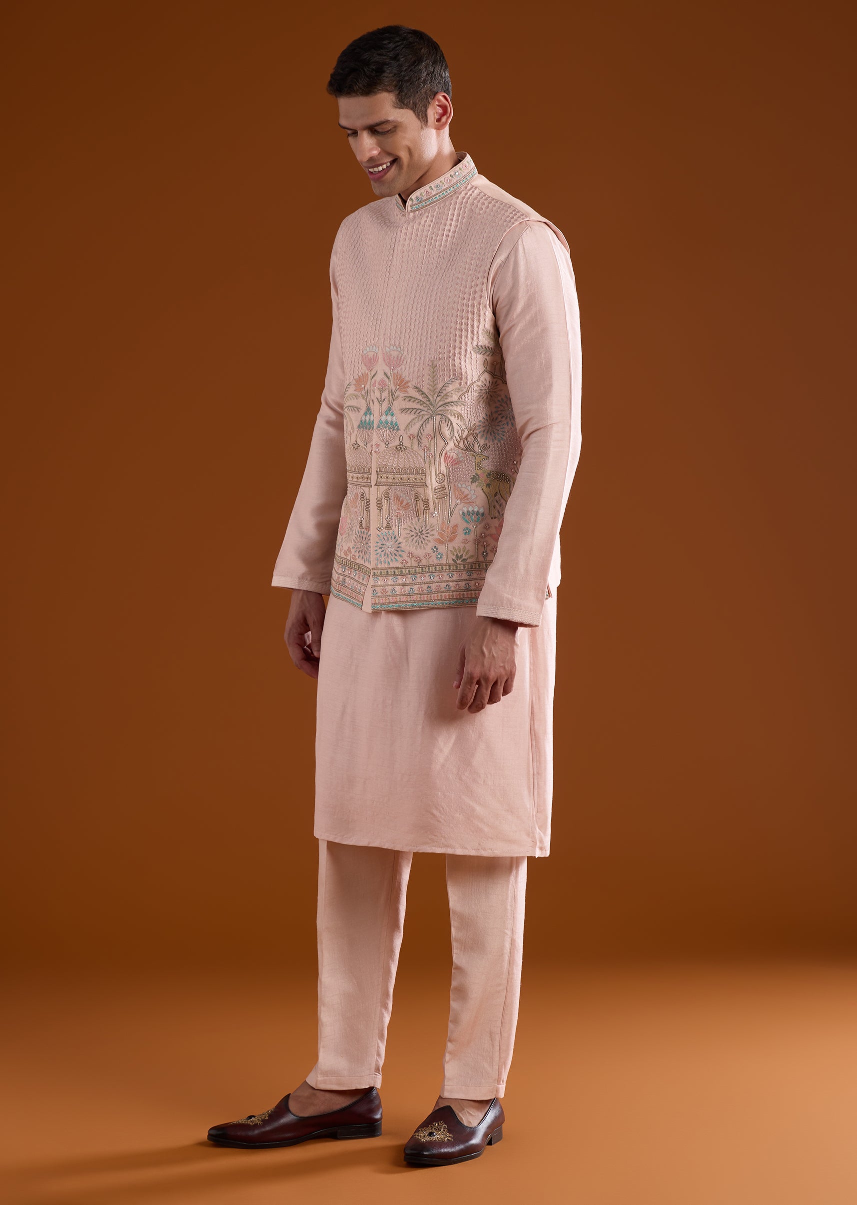 peach-embroidered-silk-kurta-jacket-set-sg378660-3 5c8e9454-6528-493e-8755-05462c108b65
