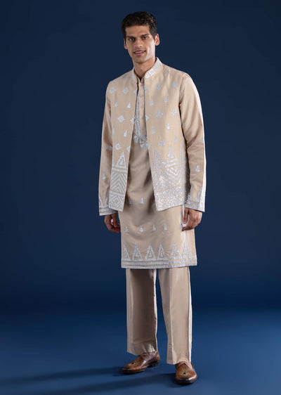 peach-silk-jacket-kurta-set-with-zari-work-sg322830-1 1