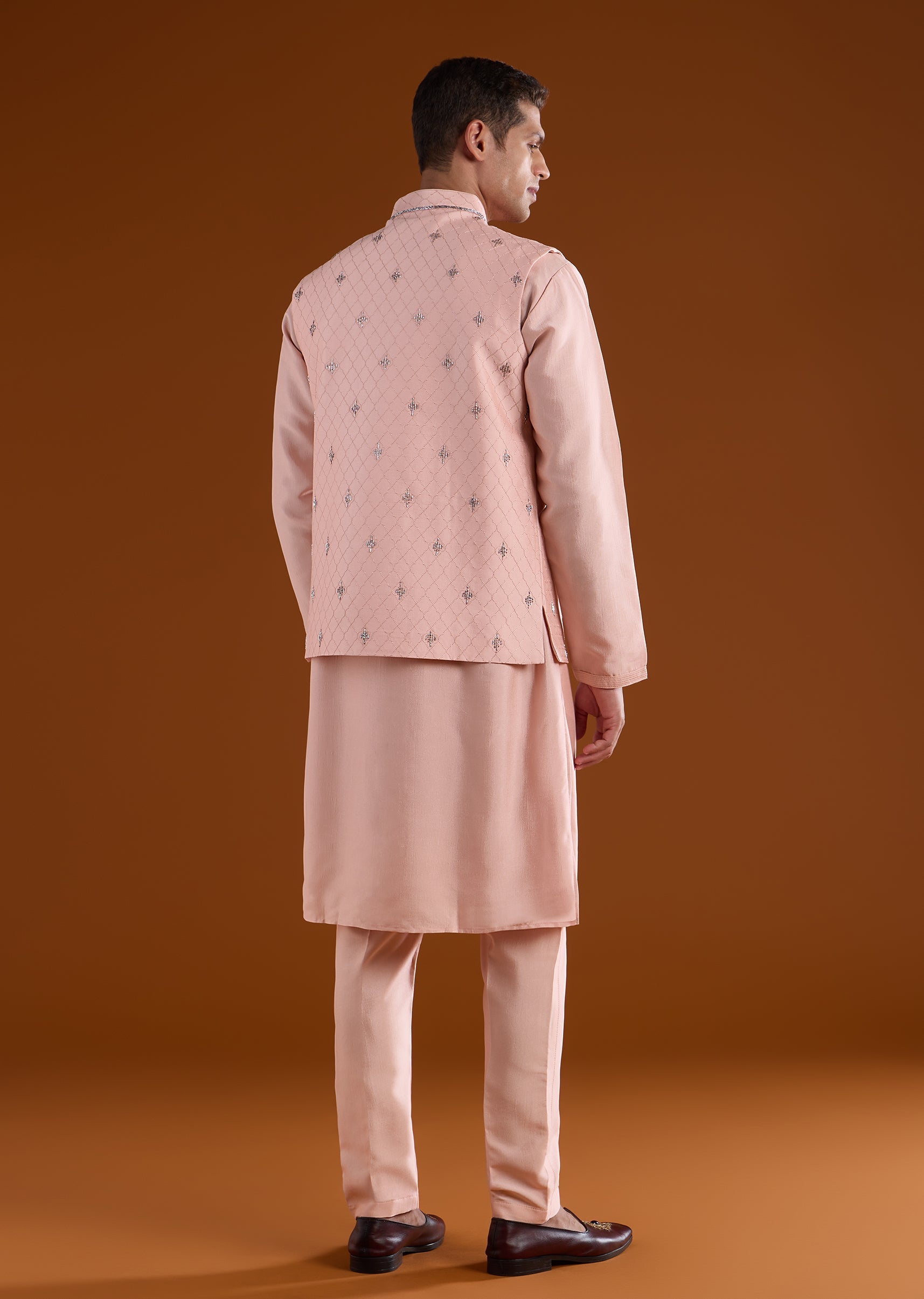 peach-silk-mens-kurta-jacket-set-with-thread-metal-and-bead-work-sg370677-5 d2671481-35cd-43d1-b0cb-73f6ad8f5ca8