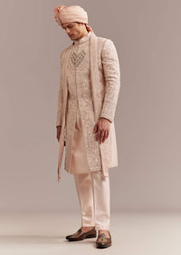 peach-tissue-sherwani-for-groom-with-tonal-embroidery-sg352794-1