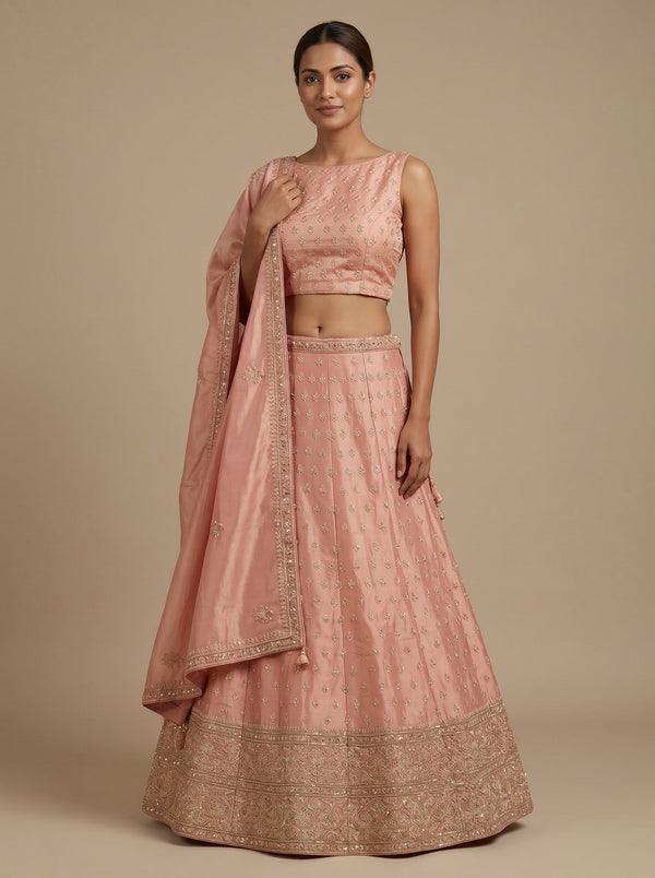 Peach Tone Lehenga