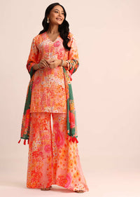 peach floral printed satin kurta sharara with dupatta-sg232519 1 1fc05291-0544-48d9-b4cc-927b321f80e6