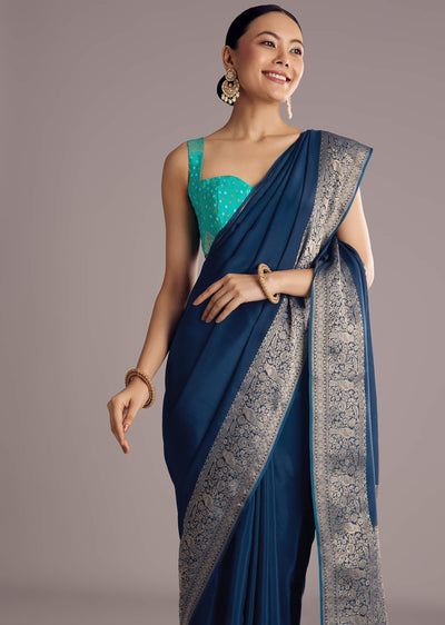 peacock-blue-dola-silk-saree-with-woven-border-and-pallu-sg311879-5