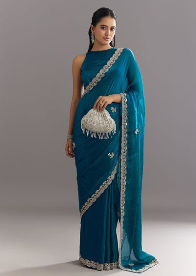 peacock-blue-satin-saree-with-gota-patti-embroidery-and-scallop-border-sg293120-1