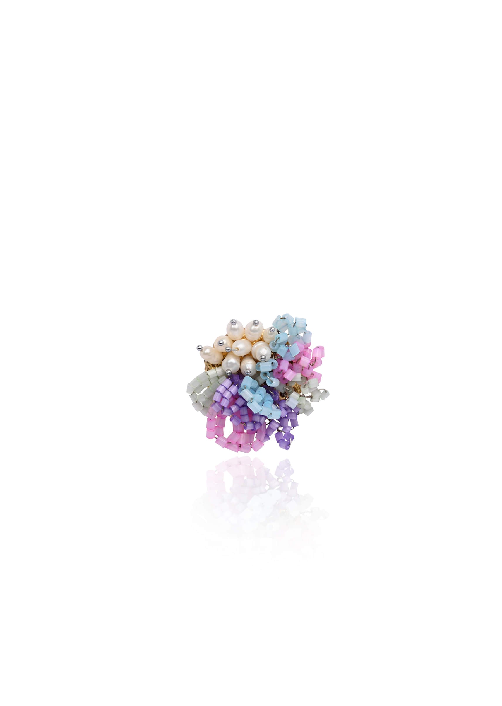 pearl and colourful flower round stud-sg370974-1-nosto 2