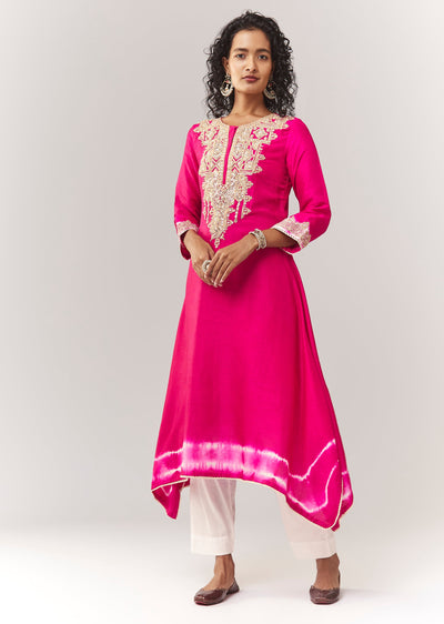 pink-a-line-kurta-coord-with-zari-thread-work-and-leheriya-border-sg383498-1 c4aa6b9e-886a-4a19-9c84-466af6f29d99