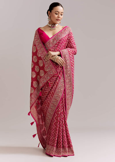 pink-banarasi-georgette-saree-with-zari-work-and-bandhani-print-sg338658-1